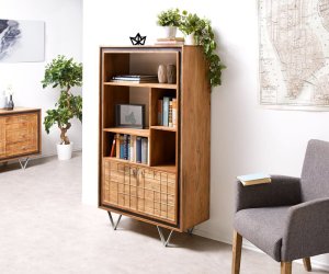 Skriňa Stonegrace 88 cm akácia prírodná 3D 2 dvierka