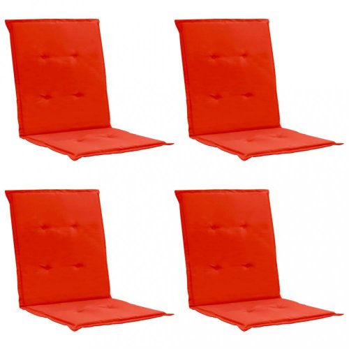 Voděodolné podušky na zahradní židle 4 ks Dekorhome - BAREVNÁ VARIANTA: Červená