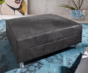 Taburette Clovis antracit vintage Š98 x D83 mikroténový modul