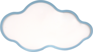 Stropní svítidlo NUVOLA, modré, 18 W, LED, 3000 - 6000 K, bílé stínidlo, s dálkovým ovládáním