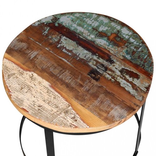 Konferenčný stolík 2 ks drevo / kov Dekorhome - DEKOR: Recyklované drevo