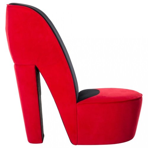 Křeslo ve tvaru boty samet Dekorhome - BAREVNÁ VARIANTA: Červená