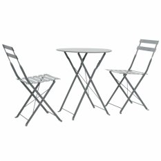 Záhradný bistro set 3 ks oceľ Dekorhome