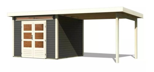 Dřevěný zahradní domek KANDERN 6 s přístavkem 320 Dekorhome