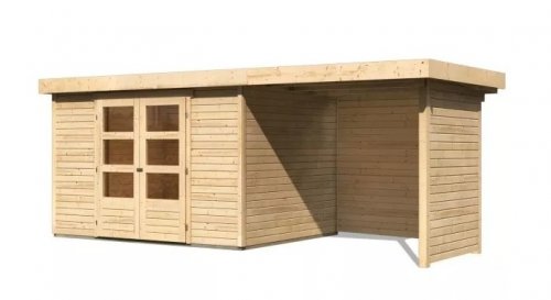 Dřevěný zahradní domek ASKOLA 5 s přístavkem 240 Dekorhome
