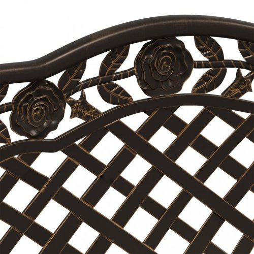 Záhradná lavica 108 cm liaty hliník Dekorhome - BAREVNÁ VARIANTA: Bronzová
