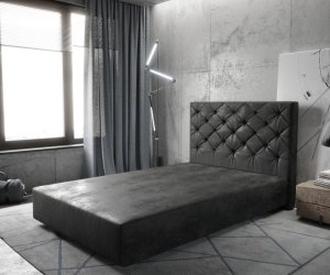 Boxspring postel Dream-Great mikrovlákno antracitová vintage 120x200