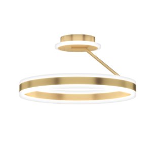 Stropná lampa RINEUS zlatá 20W LED bezfarebné kryštály PRIEMER 40CM