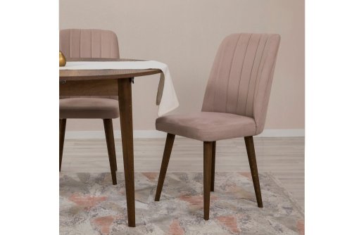 Jedálenský set s rozkladacím stolom a stoličkami (3 kusy) Vina 0900 - Walnut, Stone