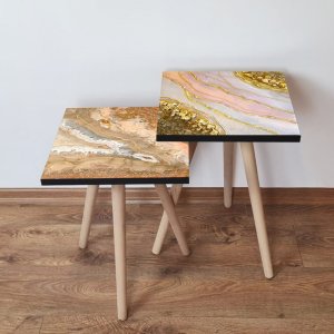 Sada odkladacích stolíkov (2 kusy) 2Shp423 - Salmon