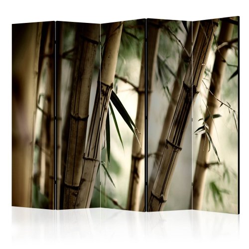 Paraván Fog and bamboo forest Dekorhome - ROZMĚR: 135x172 cm (3-dílný)