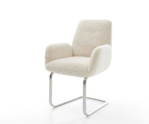 Jedálenská stolička Zoa-Flex plyšový manšester krémovo biela