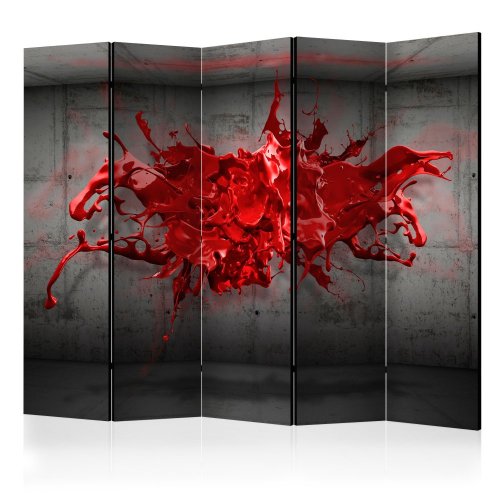 Paraván Red Ink Blot Dekorhome - ROZMĚR: 225x172 cm (5-dílný)