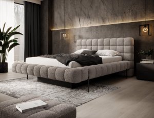 Purpurová posteľ + kovový rám/liquid/nádoba 140x200