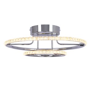 Okrúhle LED stropné svietidlo chrómové stropné svietidlo 36W 3000K Adel