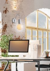 Nástenné svietidlo s matným bielym kovovým rámom Basso