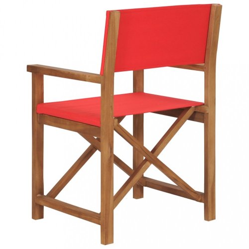 Režisérska stolička teakové drevo Dekorhome - BAREVNÁ VARIANTA: Sivá