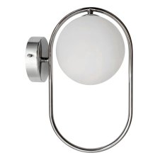 Nástenná lampa Cordel chróm 1x28W G9 biele tienidlo