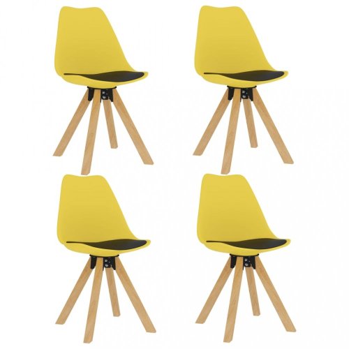 Jídelní set 4+1 buk / umělá kůže / plast Dekorhome