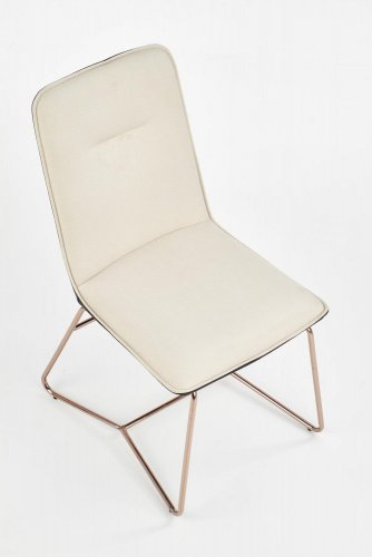 Jídelní židle K390 krémová / šedá / zlatá