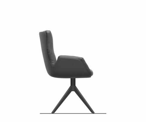 Otočná jedálenská stolička Clea-Flex zmiešané materiály čierna krížová