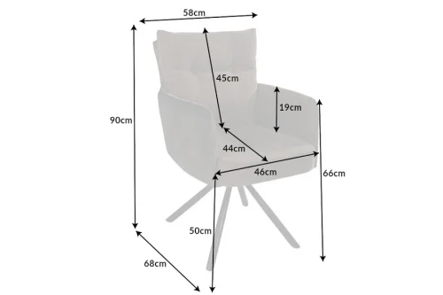Otočné kreslo GYES Dekorhome