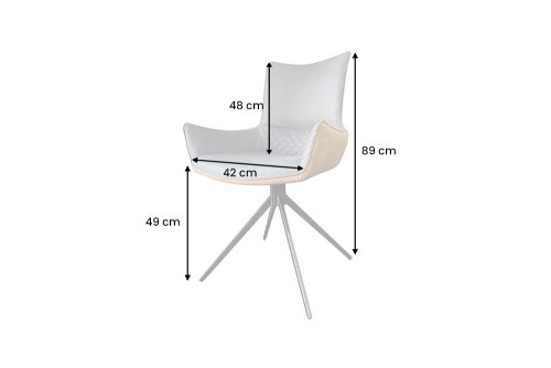 Otočné jídelní křeslo 2 ks DATON Dekorhome