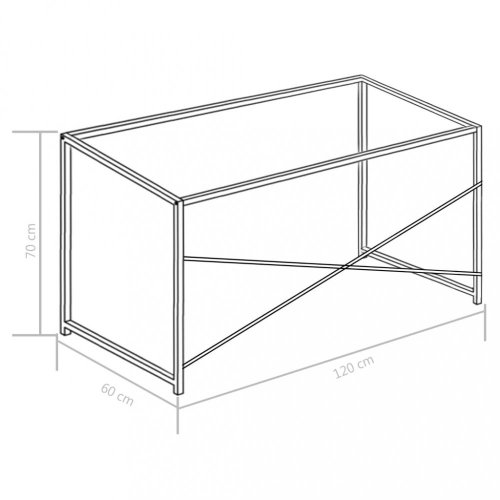 Psací stůl 120x60 cm dřevotříska / ocel Dekorhome - BAREVNÁ VARIANTA: Bílá
