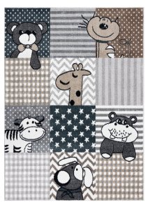 Dětský kusový koberec Fun Pets grey 200x290 cm