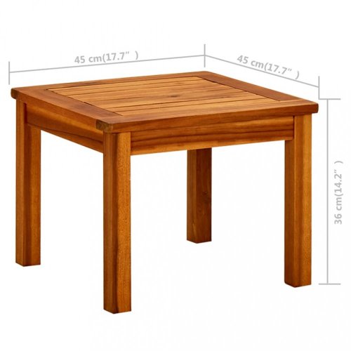 Zahradní konferenční stolek akácie Dekorhome - ROZMĚR: 110x110x45 cm