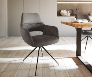 Otočná stolička Yago-Flex s podrúčkami s krížovou základňou zúžená