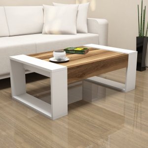 Konferenční stolek Venüs - Walnut, White