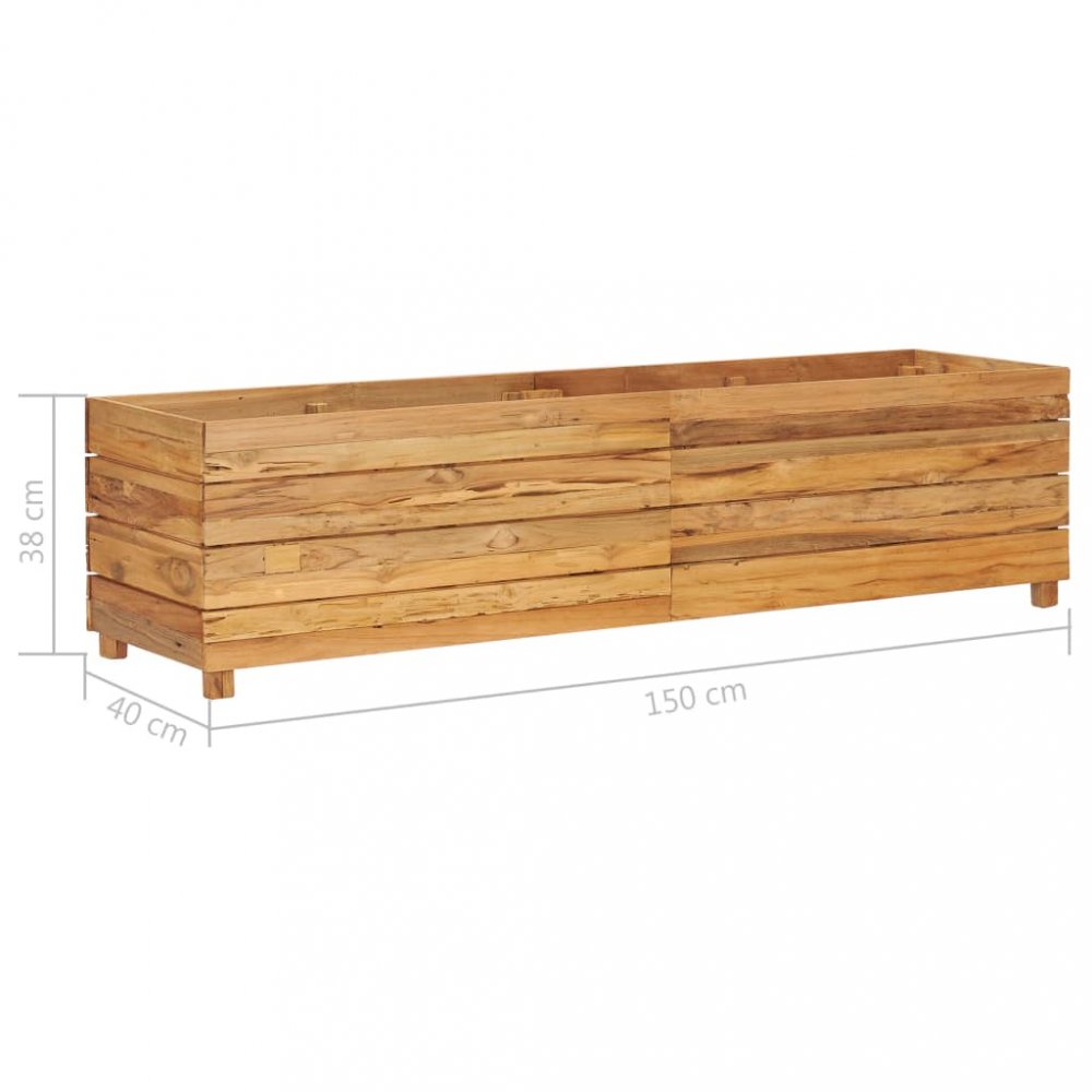 Zahradní truhlík teakové dřevo Dekorhome 150x40x38 cm
