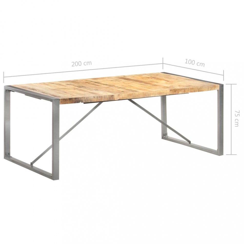 Jídelní stůl hnědá / šedá Dekorhome 200x100x75 cm,Jídelní stůl hnědá / šedá Dekorhome 200x100x75 cm