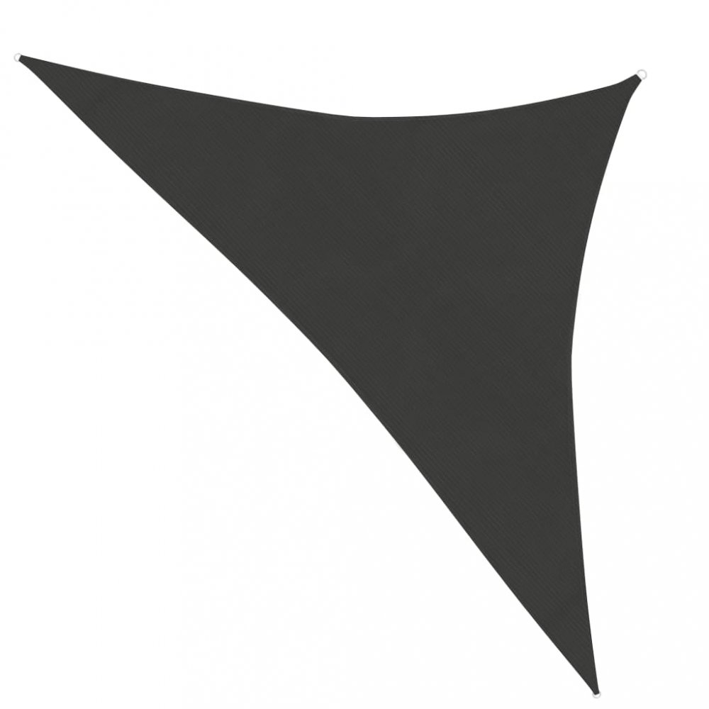 Stínící plachta trojúhelníková HDPE 2,5 x 2,5 x 3,5 m Dekorhome Antracit,Stínící plachta trojúhelník