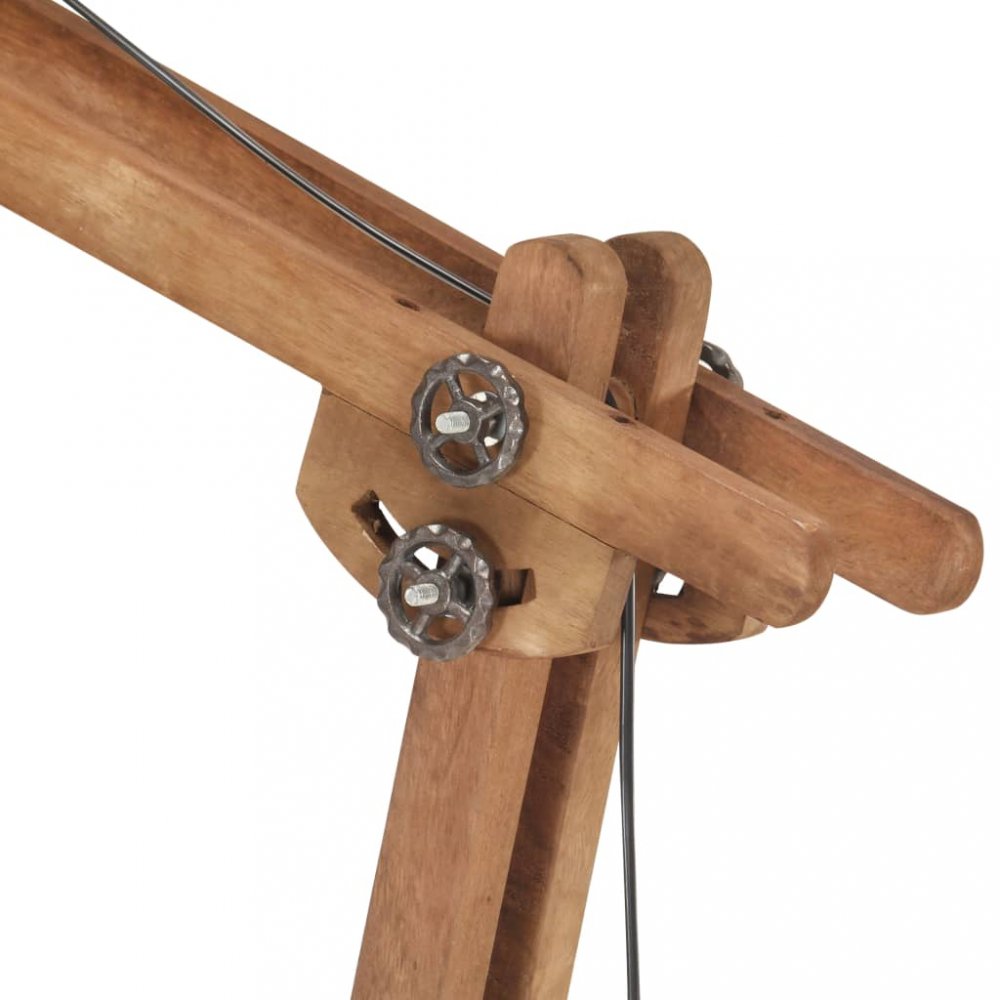 Stojací lampa mangovníkové dřevo / kov Dekorhome Černá Obrázek