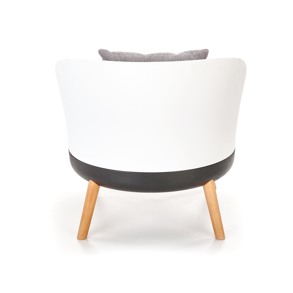 Křeslo Scandi popelavě šedá/bílá/černá Obrázek