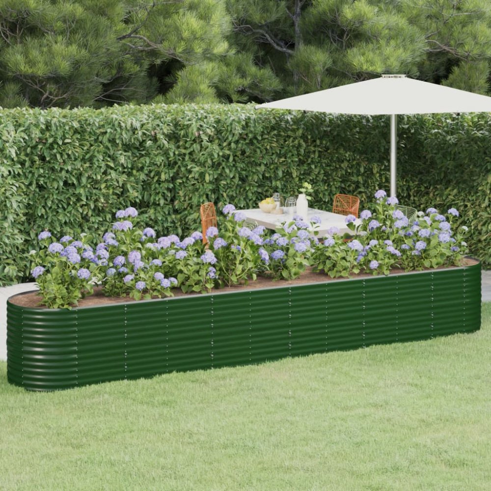Zahradní truhlík 440x80x68 cm Dekorhome Zelená