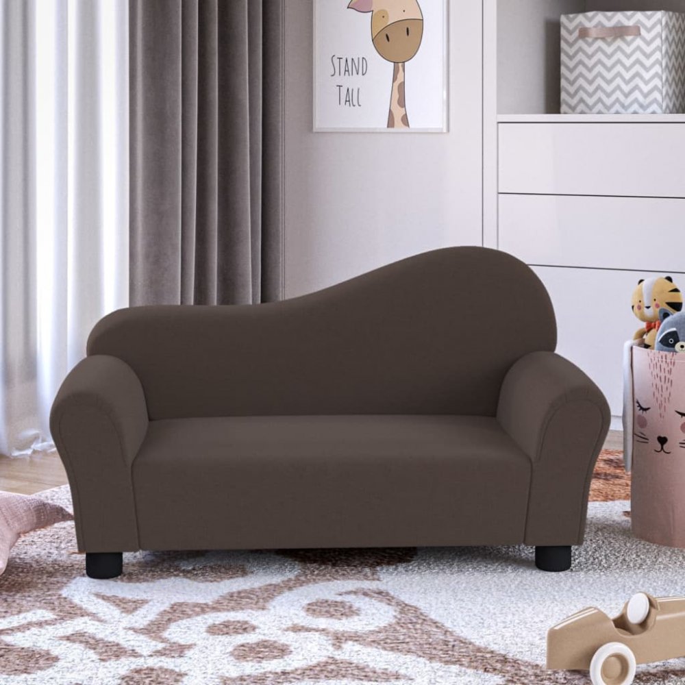Dětská pohovka textil Dekorhome Šedohnědá taupe