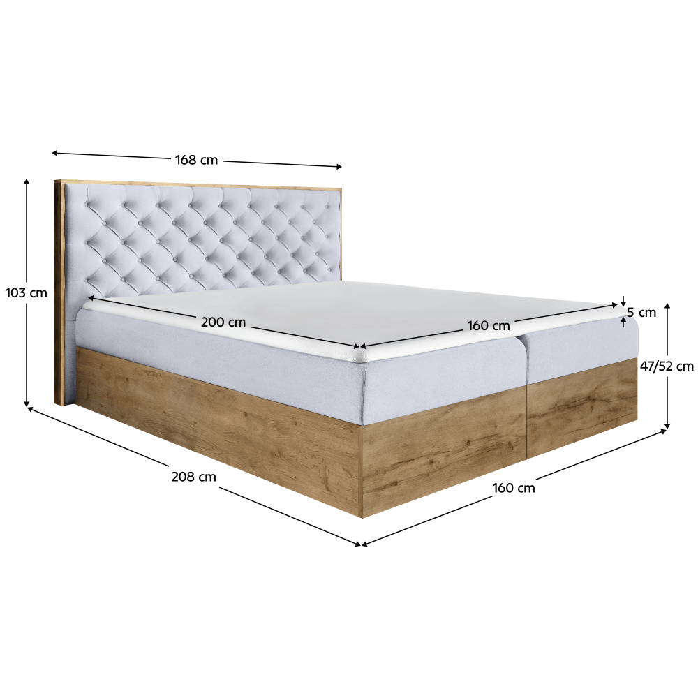 Boxspringová postel SUSAN 1 160 cm