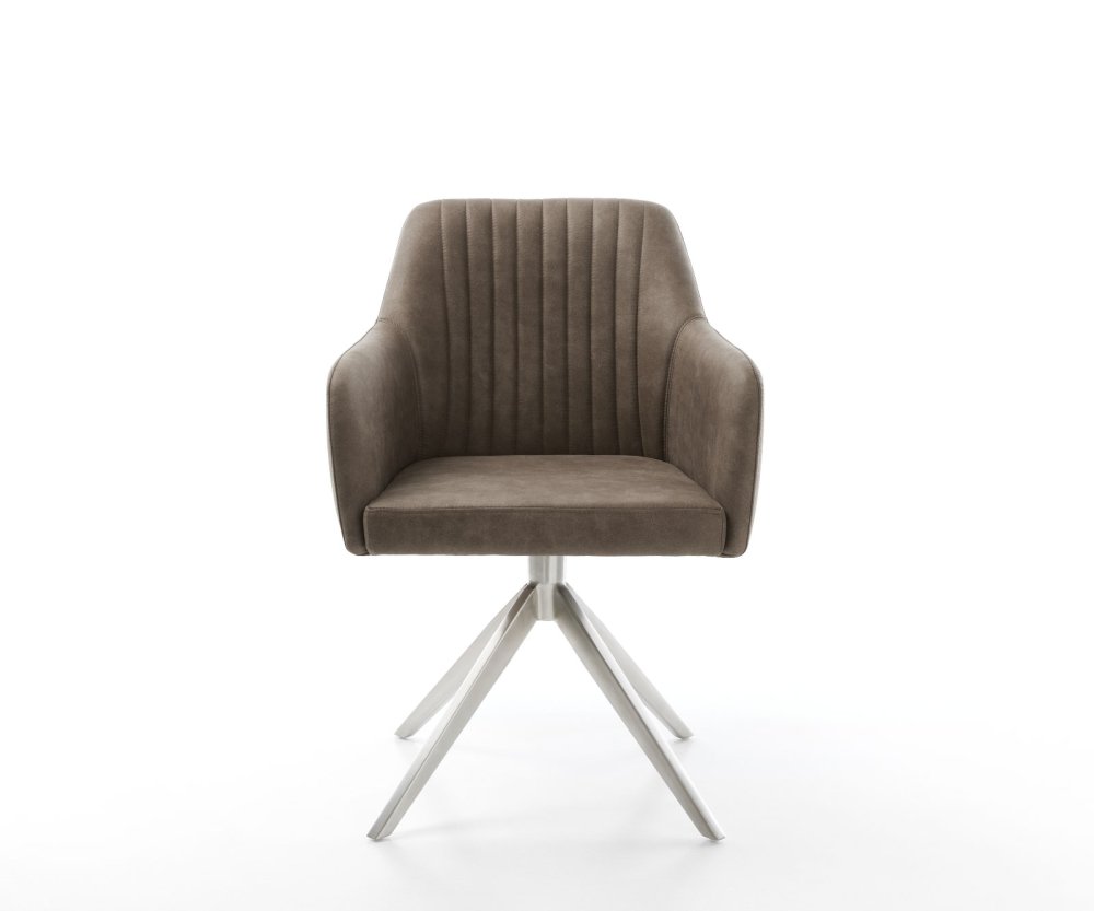 Jídelní židle Greg-Flex taupe vintage křížová podnož široká Obrázek