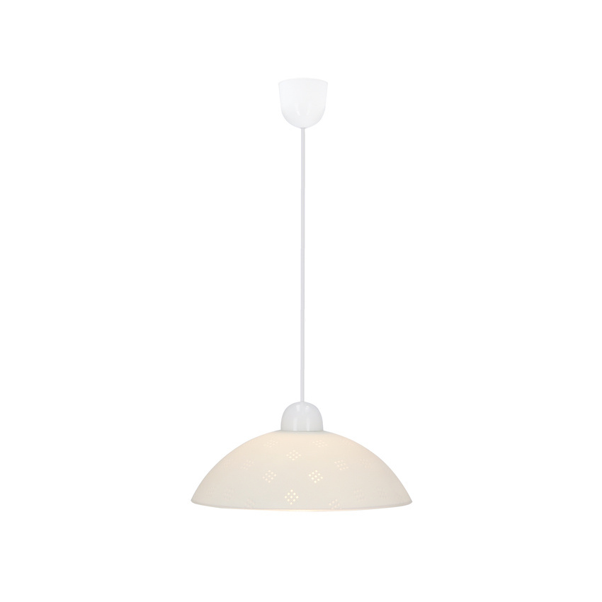 Závesná lampa Fanusa 1X60W E27 tienidlo biele so vzorom