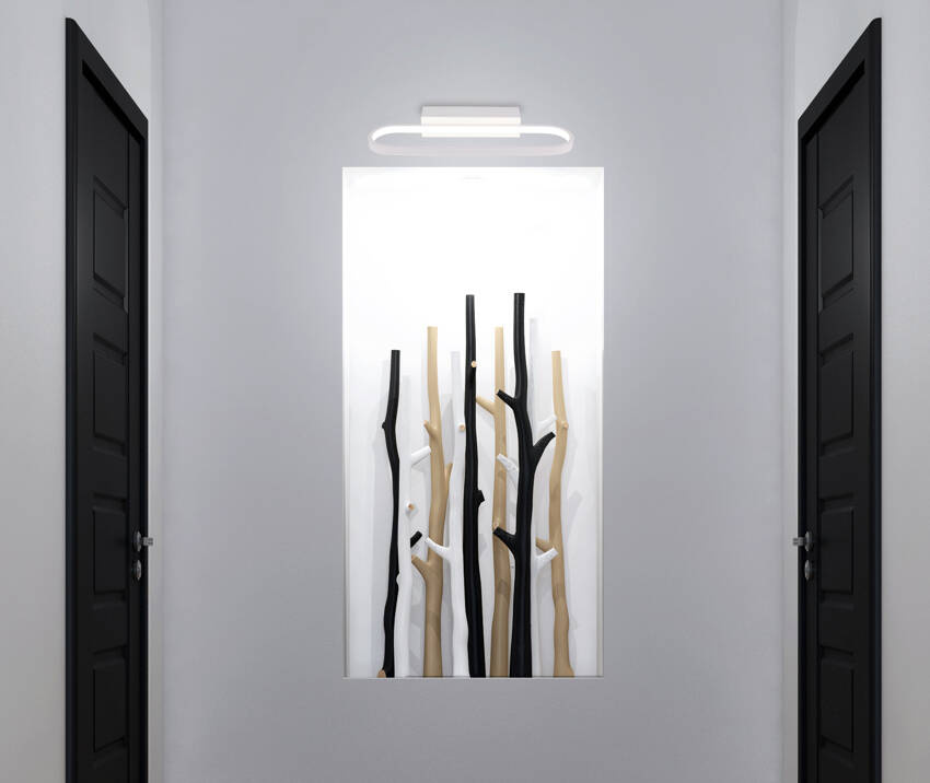 Nástenná lampa do kúpeľne biela LED lampa 15W 4000K kryt