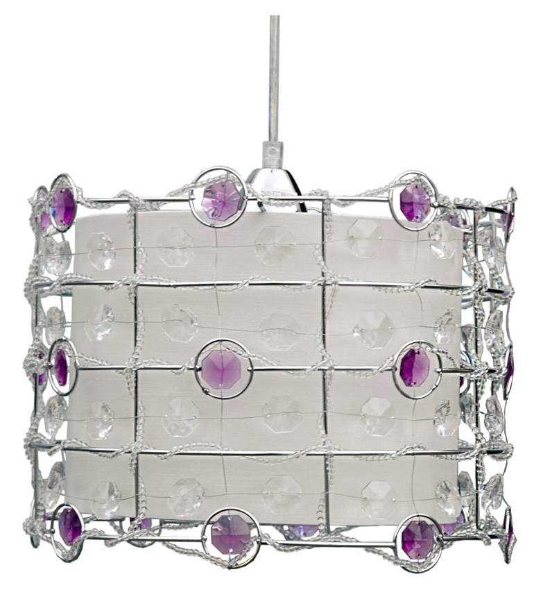 Závěsná stropní lampa 1X40W E27 fialová SENECA