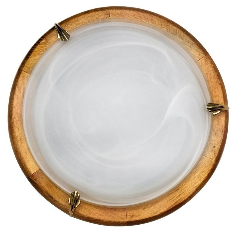 Stropná lampa 1030 Alabaster stropná lampa dub 2X60W