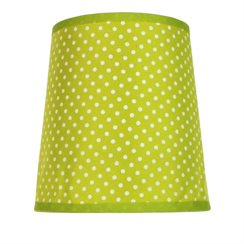 zelené puntíkované stínidlo na lampu Gala