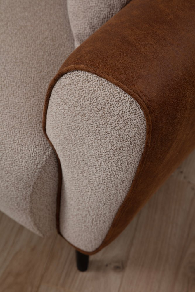 Rohová rozkládací pohovka Aren Left - Beige, Cinnamon (obrázek 9)