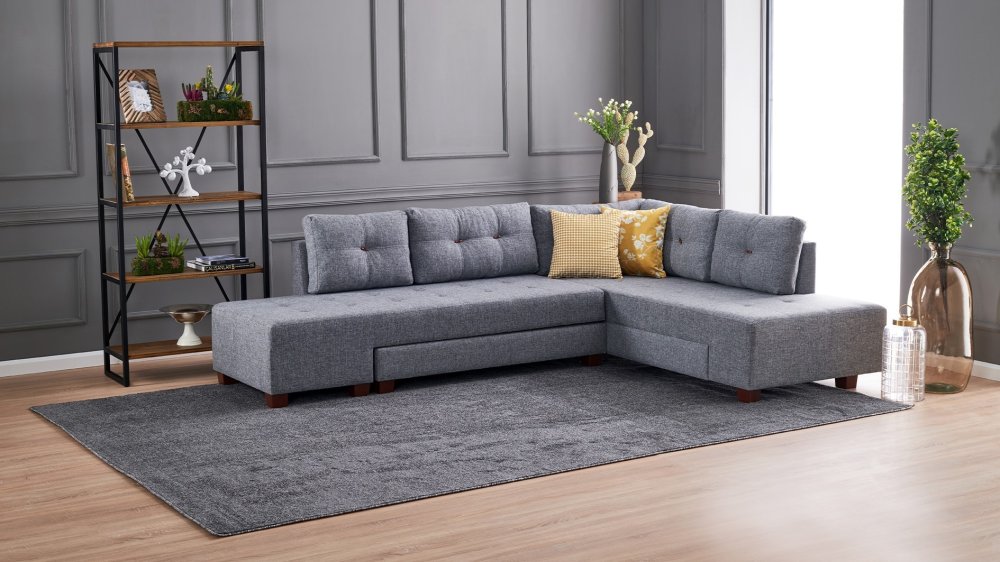 Rohová rozkladacia pohovka Manama Corner Sofa Bed Right - Grey