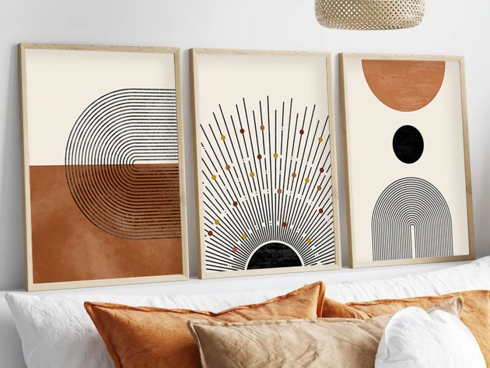 Dekoratívny rámovaný obraz z MDF (3 kusy) Huhu198 - 50 x 70