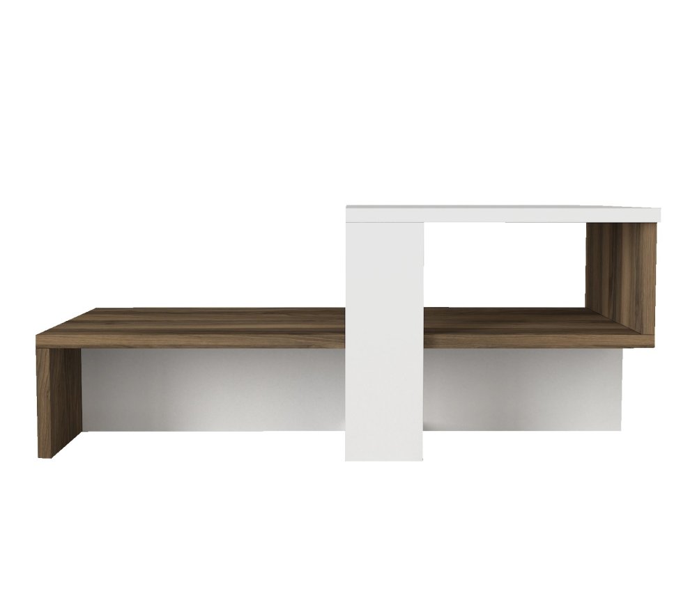 Konferenční stolek Chain - White, Walnut (obrázek 4)